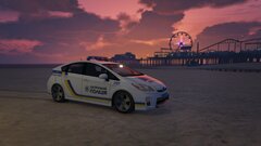 Prius on the beach