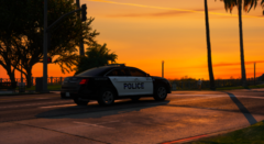 Del Perro Police Patrolling At Dusk