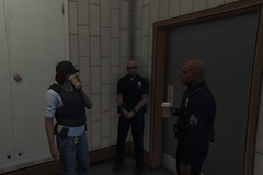 Short brake with officers between callouts