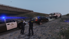 OPP Traffic Stop with brass backup