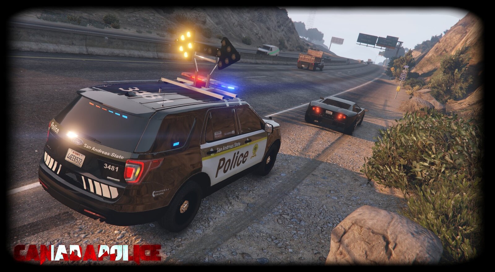 Surete Du Quebec Arrowboard BY Canadapolice