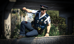 New Zealand Police Officer in Pursuit