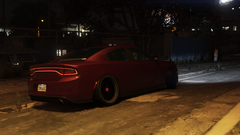 Rear quarter view of rare LAPD 2018 Charger