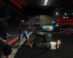 Irish garda racing to help a hospital security guard