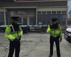 Irish GARDA guarding a scene