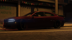 Side profile view of rare LAPD 2018 Charger