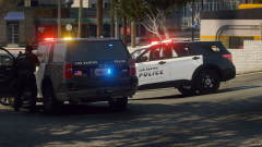 Los Santos Police units on-scene of a high risk stop