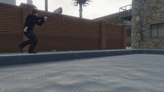 A Polish officer moving in