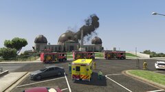 Dutch authorities trying to get a fire under control. (1/2)