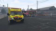 Dutch authorities responding to a car fire