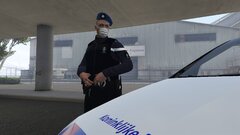 Dutch gendarmerie guarding the airport