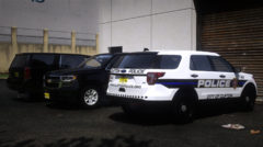 Clifton Police Car 162 and two unmarked tahoes waiting to be upfitted