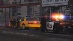 Crown Vic Cab traffic stop...