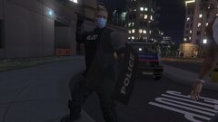 Austrian police attempting to reinstate order during rioting. (1/6)