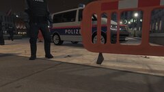 Austrian police attempting to reinstate order during rioting. (2/6)