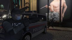 Austrian police attempting to reinstate order during rioting. (4/6)