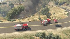 Greek fire service fighting a forest fire (2/3)