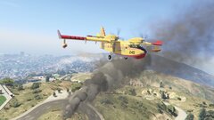 A Canadair CL-415 helping contain a wildfire.