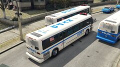 NYPD White Busses