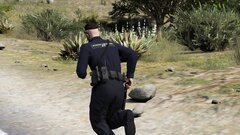 FHP K-9 Trooper Running On Foot