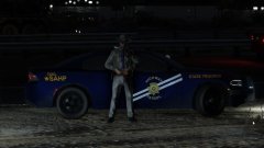Highway Patrol during night