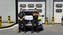 South Wales Police Armed Response's Sergeant Turner (Left) and AFO Pierson