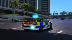 South Wales Police Roads Policing Unit Volvo V70 Responding I-grade
