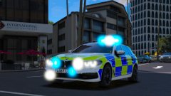 South Wales Police BMW 5 Series Estate Car Responding I-grade