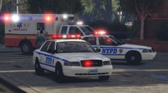 fdny f-450 ambulance & NYPD Rmps pic2.jpg