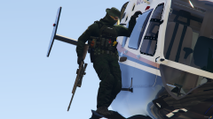 Ontario Provincial Police Tactics & Rescue Member Taking a Ride On CF-OPS