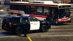 Ontario Provincial Police 2017 Chevy Tahoe & a TTC Orion VII Bus