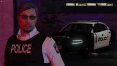 Hamilton Police Superintendent with a Dodge Charger