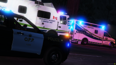 Niagara Regional Paramedics on scene of a tunnel collapse on Highway 24