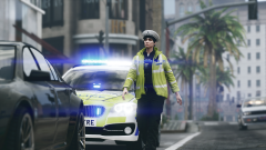 Road Policing Team stopping a vehicle