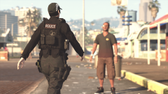 Firearms Officer speaking to a Victim