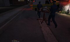 Man Being transported to the Hospital