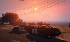 CHP Officers Enjoying the beautyfull sunset
