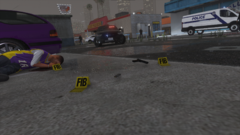 Detectives investigating a shooting at the Davis Lucky Plucker Restaurant