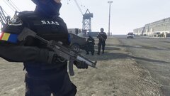 Romanian tactical team securing a scene