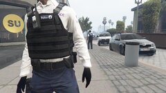 Belgian Police secure the scene of a shooting