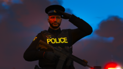 Ontario Provincial Police Officer Saluting