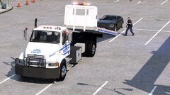 2007 NYPD Sterling Flatbed Tow Truck.