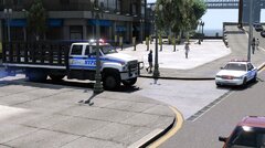 NYPD - GMC Dual Cab - Barriers truck.