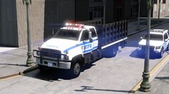 NYPD - GMC Dual Cab - Barriers truck.