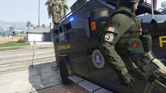 FBI serving a warrant