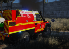 Los Santos LT on scene at bushfire.