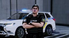 Ukrainian patrol policeman