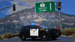 Ontario Provincial Police Ford Explorer Closing Lanes On Highway 7