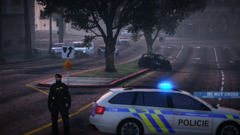 Road blockage due to vehicle explosion