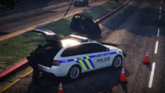 Directing traffic until a vehicle gets towed